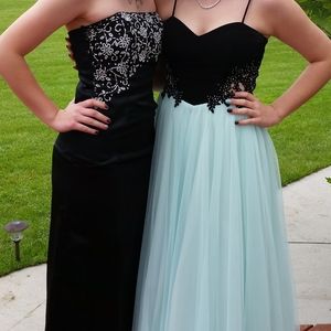 Black beaded formal dress